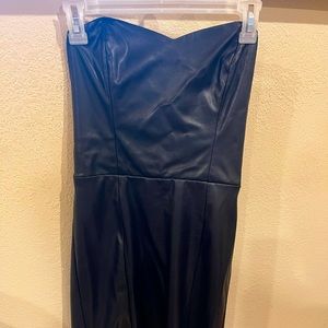 Kittenish leather dress